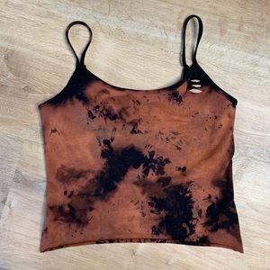 Forever 21 hand cropped bleach dyed cami tank top